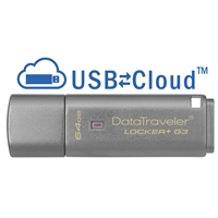 USB Flash Drives | KINGSTON  DataTraveler Locker+ G3 64GB US | DTLPG3/64GB | ServersPlus