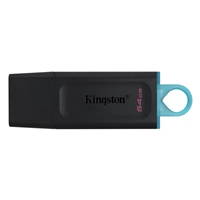 USB Flash Drives | KINGSTON  DataTraveler Exodia 64GB USB 3.2 Black with Cyan loop USB Flash Drive | DTX/64GB | ServersPlus