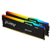 Kingston Compatible Memory | KINGSTON  FURY Beast KF560C36BBEAK2-32 RGB 32GB (2x16GB) System Memory, DDR5, 6000MHz, Black, 288 Pin | KF560C36BBEAK2-32 | ServersPlus