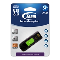 USB Flash Drives | TEAM C145 64GB USB 3.0 Flash Drive | TC145364GG01 | ServersPlus