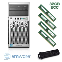 Server Bundles | HP ProLiant ML310e Gen8 32GB ESXi 6.0 Bundle | KVR1333D3E9SK2/16G, ESXI6-HYPERVISOR, 724160-035 | ServersPlus