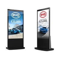 Large Format Displays | ALLSEE  L55HD9 55 Inch 4K Black Android Freestanding Digital Poster, IPS, 24/7 Usage, USB Plug & Play | L55HD9 | ServersPlus